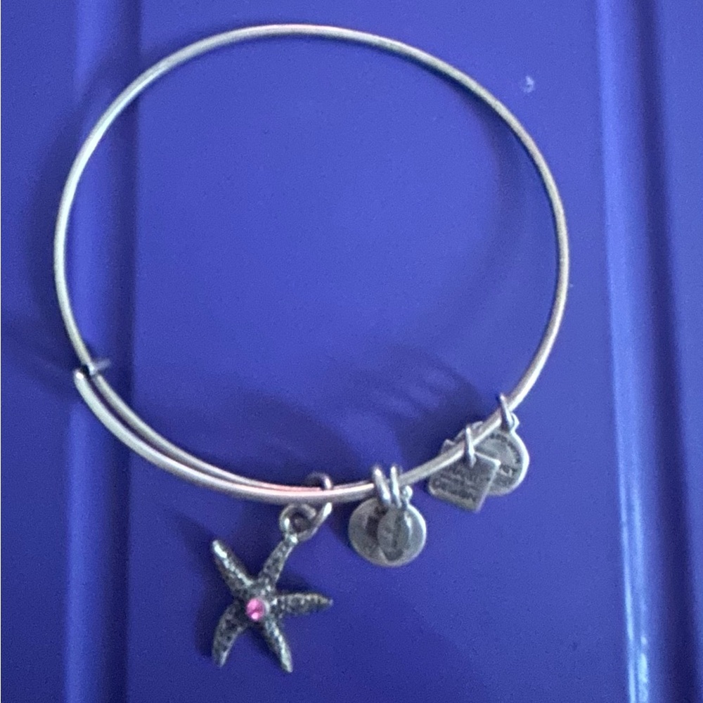 Alex & Ani Starfish Pink Gem Bracelet